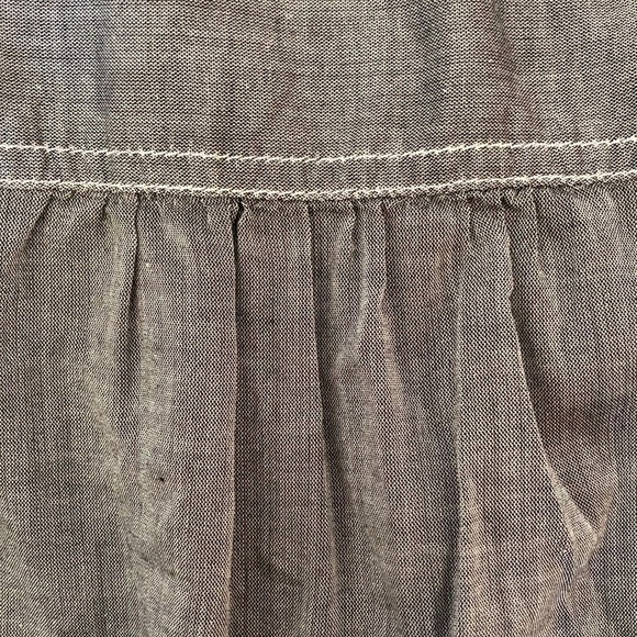 Liz Claiborne Gray Cotton Button Up tunic blouse - Picture 7 of 8